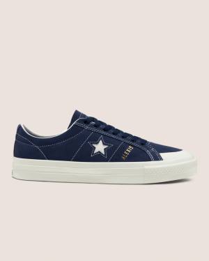 Converse CONS Alexis Sablone One Star Pro Ruskind Sneakers Low Blå | CV-796RFZ