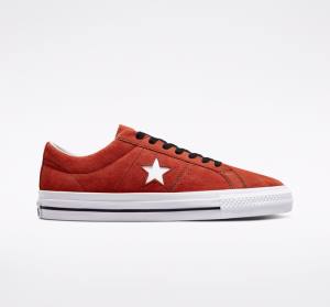 Converse CONS One Star Pro Ruskind Skate Sko Sort Hvide | CV-239VUT