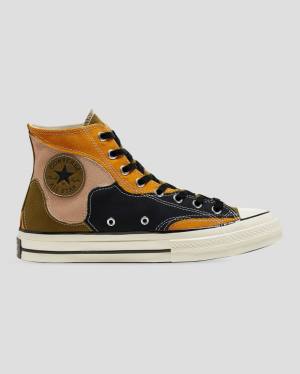 Converse Chuck 70 Archive Camo Overlay Sneakers High Olivengrøn Orange | CV-109GOK