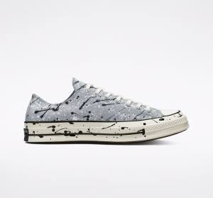 Converse Chuck 70 Archive Paint Splatter Sneakers Low Grå Sort Hvide | CV-253SVW