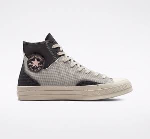 Converse Chuck 70 Crafted Canvas Sneakers High Brune | CV-019ITG