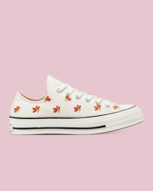 Converse Chuck 70 Embroidered Garden Party Sneakers Low Beige | CV-459PXM