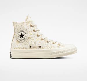 Converse Chuck 70 Golden Elements Sneakers High Lyseguld Sort | CV-074TCD