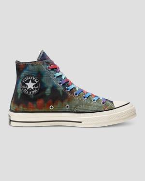 Converse Chuck 70 Plaid Tie Dye Sneakers High Sort | CV-895ESM