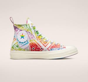 Converse Chuck 70 Pride Sneakers High Hvide Rød | CV-619KSA