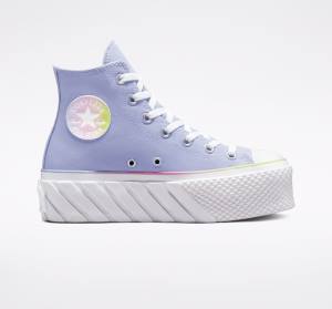 Converse Chuck Taylor All Star 2X Lift Platform Pastel Gradient Sneakers High Blå Hvide | CV-231FOJ