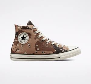 Converse Chuck Taylor All Star Archive Camo Sneakers High Brune Sort | CV-954UXP