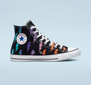 Converse Chuck Taylor All Star Archive Prints Sneakers High Sort Blå Turkis | CV-591KXP