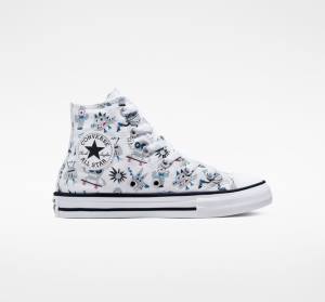 Converse Chuck Taylor All Star Creatures Sneakers High Hvide Grå Blå | CV-123UFE