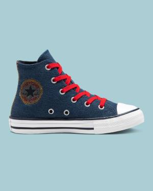 Converse Chuck Taylor All Star Denim Reverse Twill Sneakers High Blå | CV-247SDI