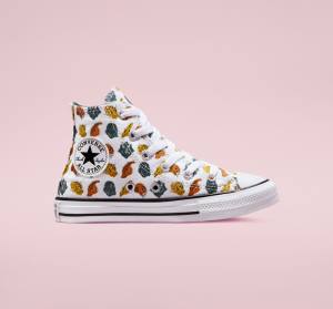 Converse Chuck Taylor All Star Dino Daze Sneakers High Hvide Dyb Grøn Sort | CV-745CLW