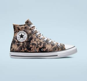 Converse Chuck Taylor All Star Dip Dye Sneakers High Sort Hvide | CV-047UGV