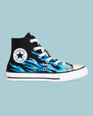 Converse Chuck Taylor All Star Flame Print Sneakers High Sort | CV-041AOY