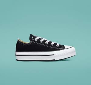 Converse Chuck Taylor All Star Lift Platform Sneakers Low Sort Hvide | CV-489WTB