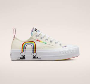 Converse Chuck Taylor All Star Lift Platform Pride Sneakers Low Rød | CV-524DFK