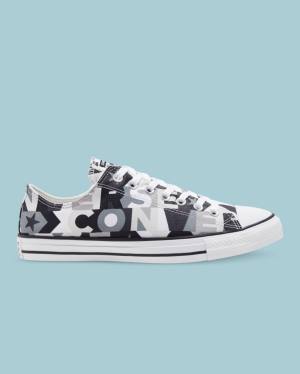 Converse Chuck Taylor All Star Logo Print Sneakers Low Sort | CV-297EGQ