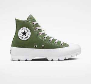 Converse Chuck Taylor All Star Lugged Seasonal Color Sneakers High Hvide Sort | CV-265IDN