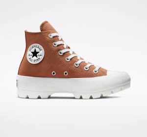 Converse Chuck Taylor All Star Lugged Seasonal Color Sneakers High Hvide Sort | CV-825JQO