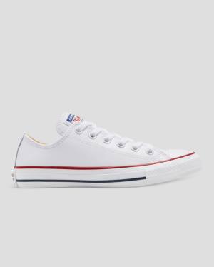 Converse Chuck Taylor All Star Læder Sneakers Low Hvide | CV-927DEN