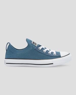 Converse Chuck Taylor All Star Shoreline Knit Glitter Sneakers Low Blå | CV-082TOP