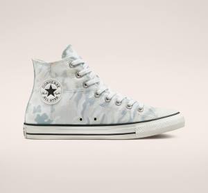 Converse Chuck Taylor All Star Split Panel Camo Sneakers High Hvide Grå | CV-019USP