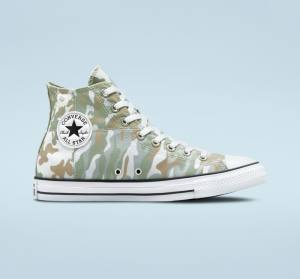 Converse Chuck Taylor All Star Split Panel Camo Sneakers High Brune | CV-842MHA