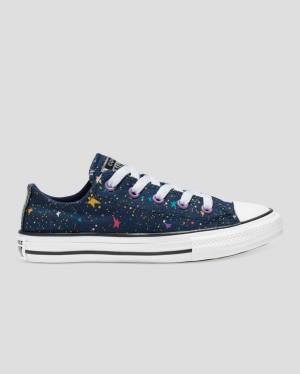 Converse Chuck Taylor All Star Star Print Sneakers Low Blå Lyserød | CV-719XTN