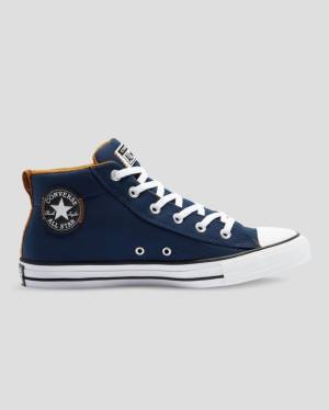 Converse Chuck Taylor All Star Street Sneakers High Blå | CV-204WLP