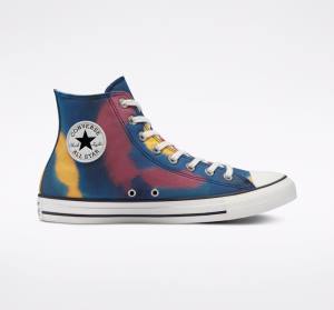 Converse Chuck Taylor All Star Tie-Dye Sneakers High Blå Flerfarvede | CV-159HMK