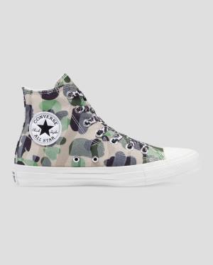 Converse Chuck Taylor Edged Leopard Print Sneakers High Sort | CV-196QAO