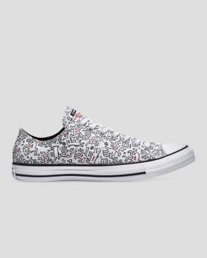 Converse Keith Haring Chuck Taylor All Star Sneakers Low Hvide Sort Rød | CV-853HBL