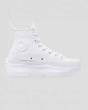 Converse Run Star Hike All White Sneakers High Hvide | CV-875RWM