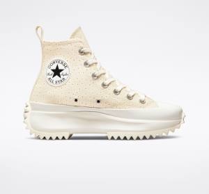 Converse Run Star Hike Platform Daisy Sneakers High Beige Hvide | CV-503QNG