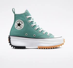 Converse Run Star Hike Platform Seasonal Color Sneakers High Sort Hvide | CV-809FHE