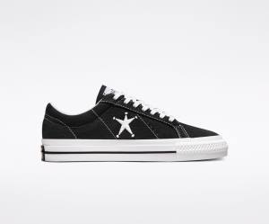 Converse Stussy One Star Sneakers Low Sort Hvide | CV-601TJD