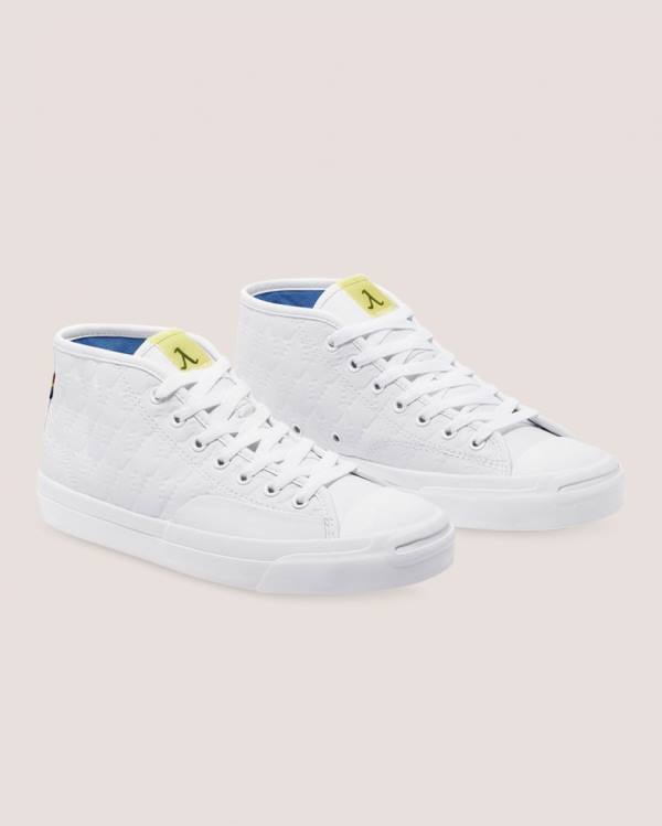 Converse Alexis Sablone Pride Jack Purcell Pro Sneakers High Hvide | CV-746IYL