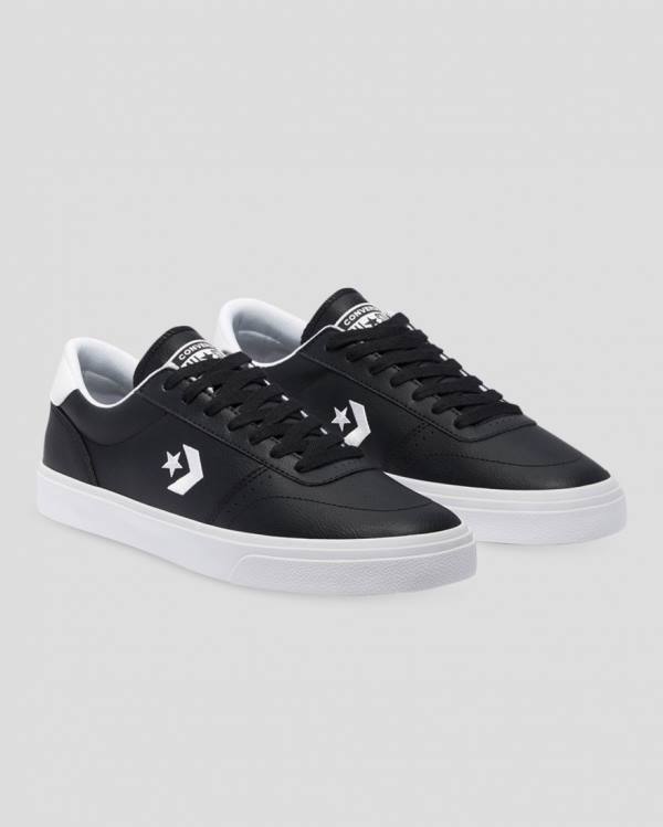 Converse Boulevard Faux Læder Sneakers Low Sort | CV-475MPX