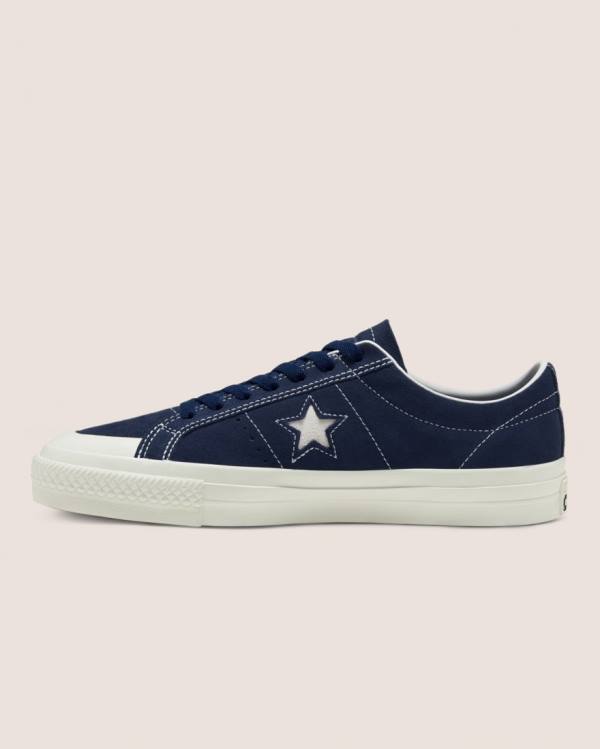 Converse CONS Alexis Sablone One Star Pro Ruskind Sneakers Low Blå | CV-713XAE