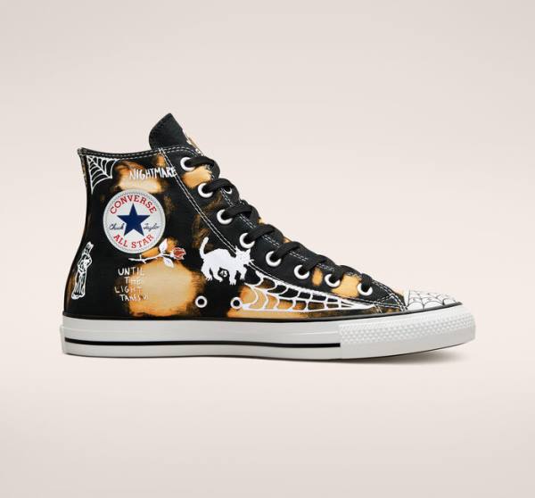 Converse CONS Chuck Taylor All Star Pro Sean Pablo Skate Sko Sort Hvide | CV-387MHQ