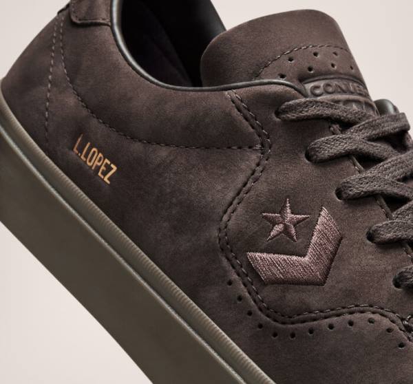 Converse CONS Louie Lopez Pro Nubuck Læder Skate Sko Kaffe Sort Brune | CV-701MWX