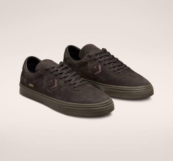 Converse CONS Louie Lopez Pro Nubuck Læder Skate Sko Kaffe Sort Brune | CV-701MWX