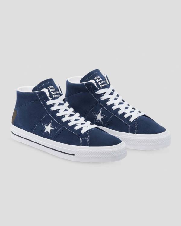 Converse CONS One Star Pro Ben Raemers Foundation Sneakers High Blå | CV-651HNQ