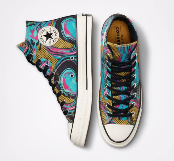 Converse Chuck 70 '90s Marbled Sneakers High Turkis | CV-238GTB