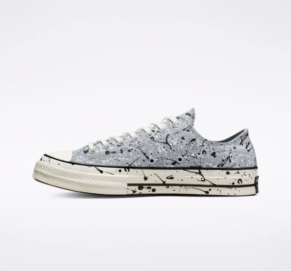 Converse Chuck 70 Archive Paint Splatter Sneakers Low Grå Sort Hvide | CV-253SVW