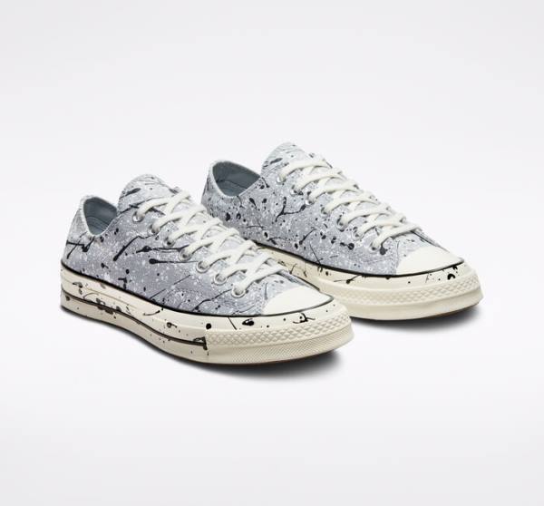 Converse Chuck 70 Archive Paint Splatter Sneakers Low Grå Sort Hvide | CV-253SVW