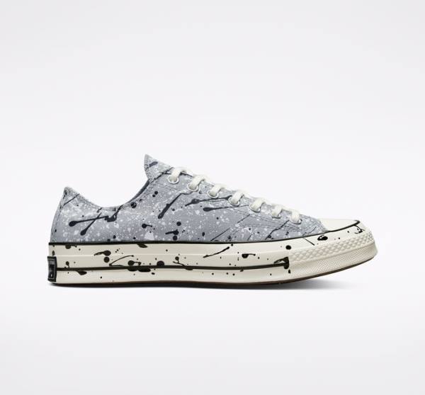 Converse Chuck 70 Archive Paint Splatter Sneakers Low Grå Sort Hvide | CV-812XJT