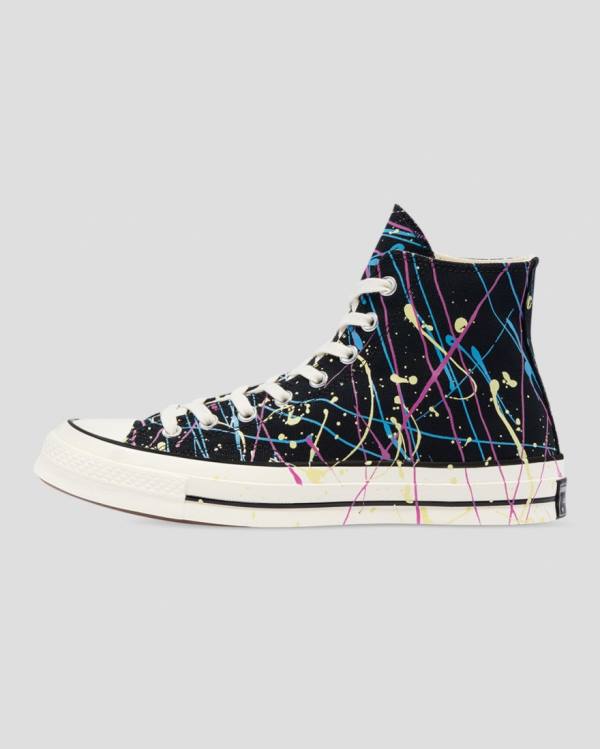 Converse Chuck 70 Archive Print Paint Splatter Sneakers High Sort | CV-021IDW