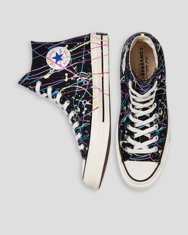 Converse Chuck 70 Archive Print Paint Splatter Sneakers High Sort | CV-021IDW