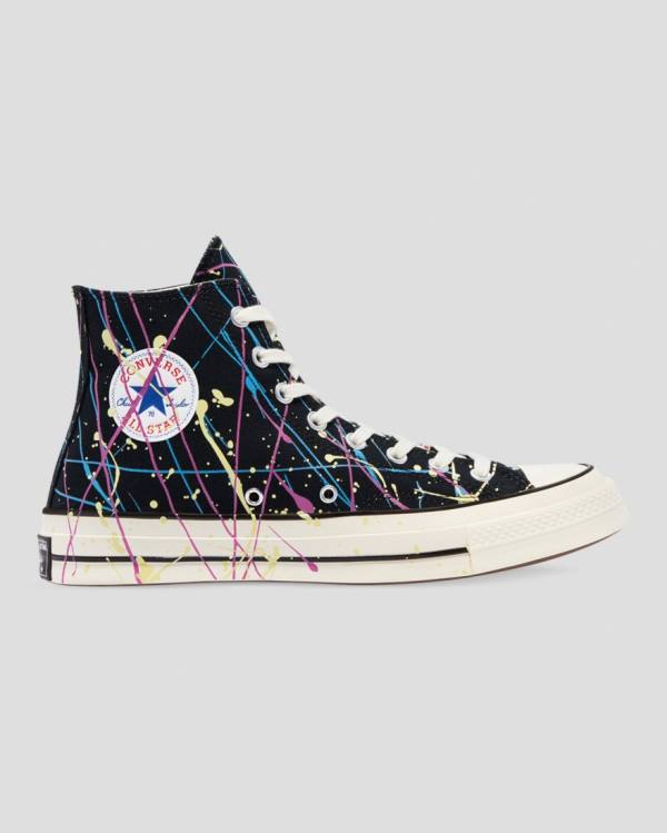 Converse Chuck 70 Archive Print Paint Splatter Sneakers High Sort | CV-021IDW