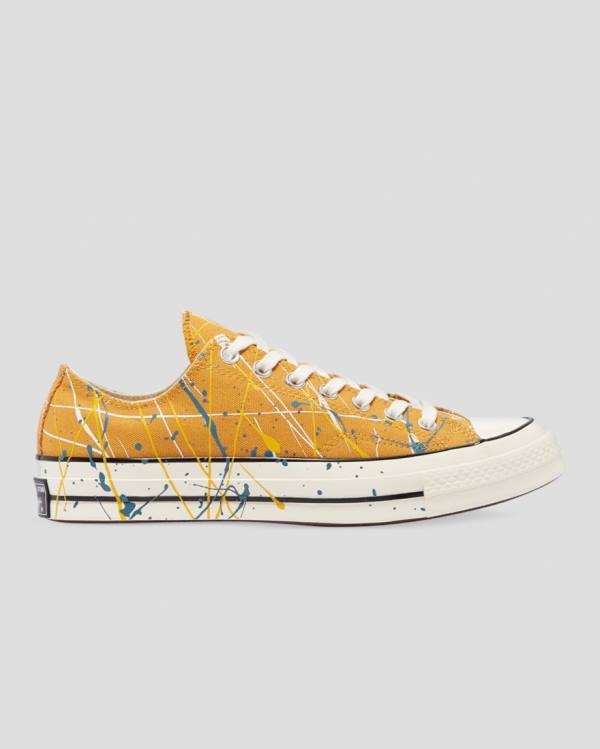 Converse Chuck 70 Archive Print Paint Splatter Sneakers Low Gul | CV-263QYX